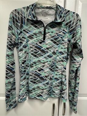 W Sport 1/4 Zip Pullover Top Wmens M Long Sleeve Golf Outdoor Athletic Fitted
